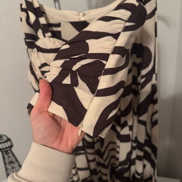 NWT ANTONIO MELANI Style Somers Swirl Print Linen Blend Straw Trim Two Piece Set - Picture 12 of 13